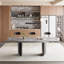 Ensemble de table de salle à manger 9 pièces Myrasol avec table de salle à manger extensible en fritté de 94,48 po avec 8 chaises en tissu-75396754-75396766-75396765