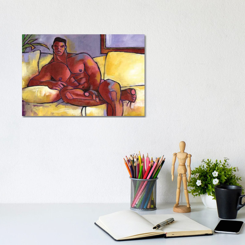 Big Brown 1 Piece Wrapped Canvas Painting, 20.32 cm H x 30.48 cm W, Wrapped Canvas