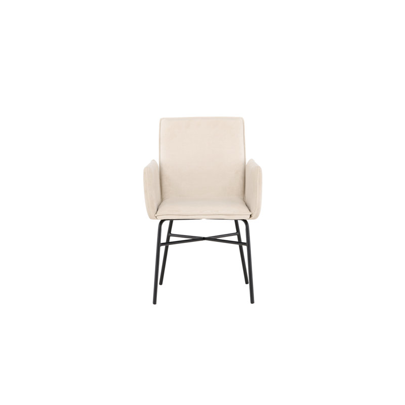 Langsey 48cm H Polyester Upholstered Armchair in Beige