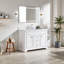 Meuble-lavabo simple 48 po avec plateau en marbre Cannedy