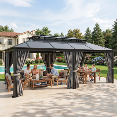 Balconera Polyethylene Double Roof with Aluminum Frame Patio Gazebo