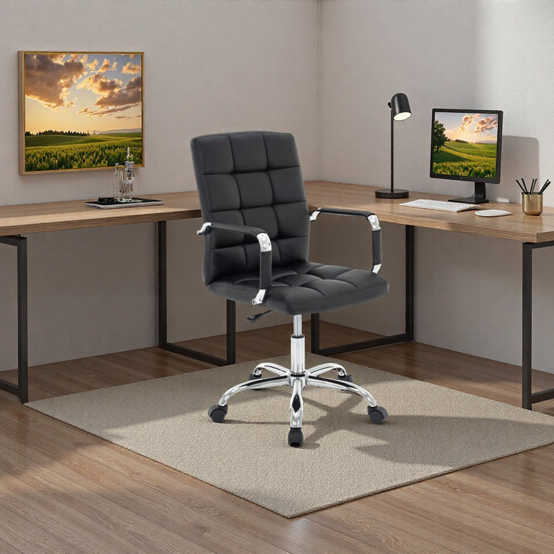 Chaise de bureau ergonomique Aime, Noir
