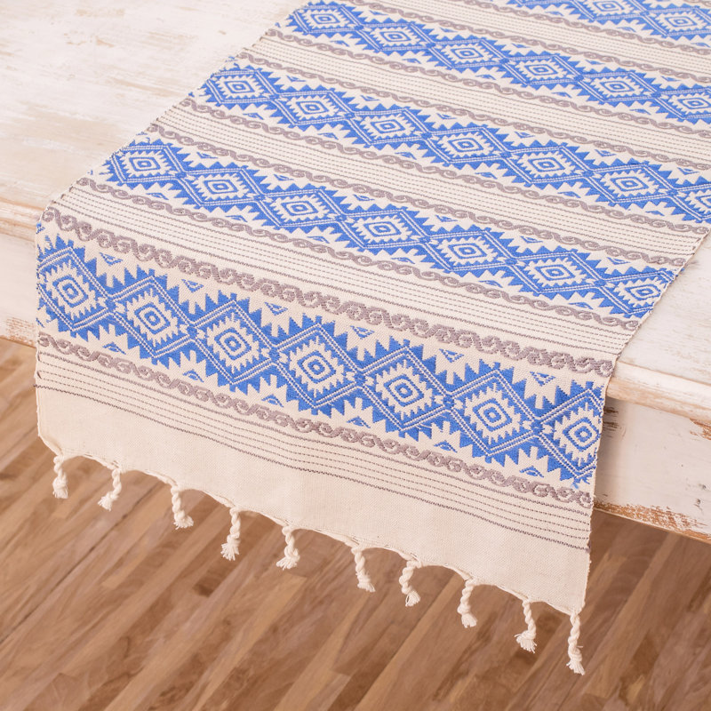 Dineen Rectangular Ikat Cotton Table Runner