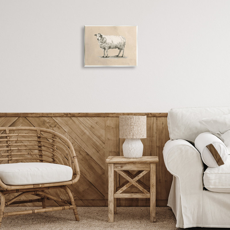 Art mural traditionnel sur mouton traditionnel par June Erica Vess
