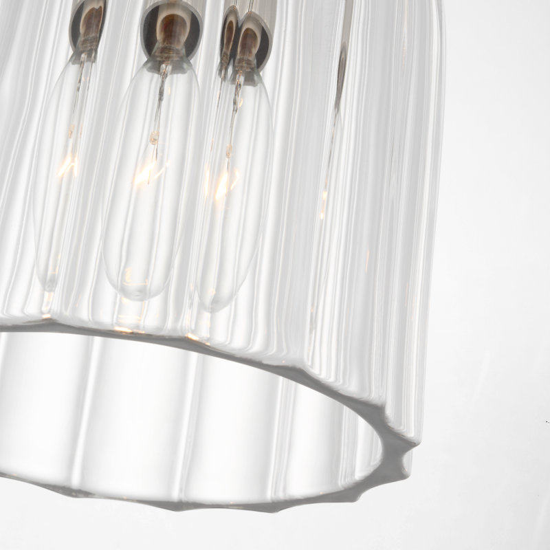 Asalea 3 - Light Flush Mount, Polished Nickel, 6.5" H x 4.5" W x 4.5" D