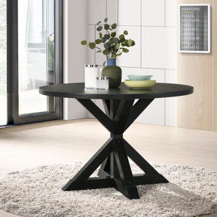 Ebbert Round Solid Wood Base Dining Table
