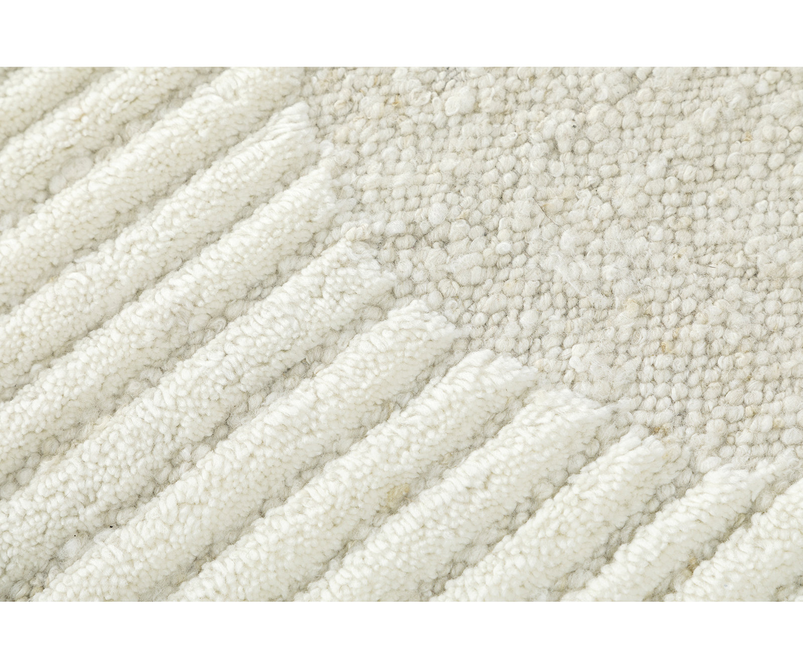 Alar Ivory Hand-Woven Wool Rug, Rectangle 8'10" x 11'11"