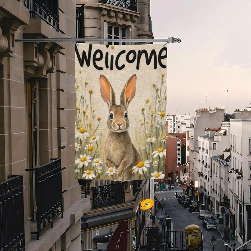 Drapeau de lapin, 35 x 24, pour décoration intérieure