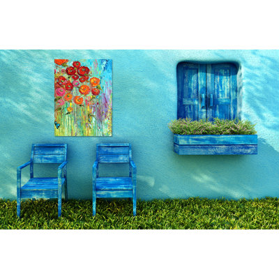 Poppies # Outdoor Canvas Art
