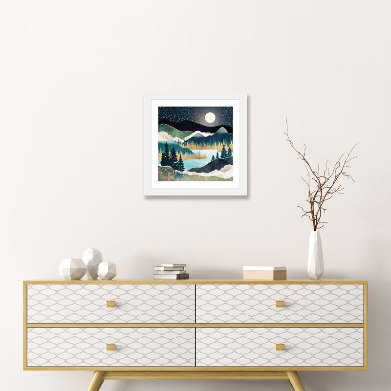 « star lake » par spacefrog designs-print, H 16 po x l 16 po x P 1 po, Papier avec cadre blanc