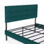 Structure de lit plateforme grand lit tapissier - avec tête de lit, aucun sommier nécessaire, rangement sous le lit 14 po-496215109