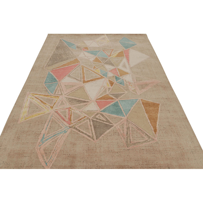 Handmade Silk and Wool Area Rug