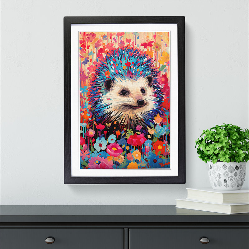 Hedgehog Pop Art - Framed Print