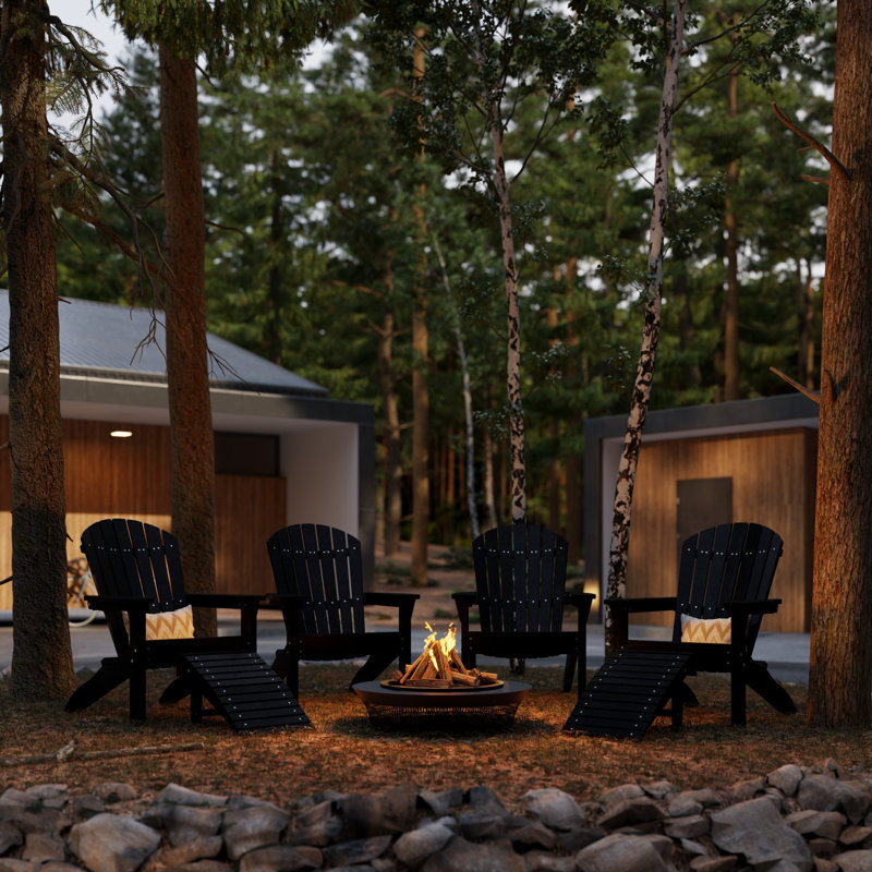 Chaise Adirondack Heritage Sunset, Noir