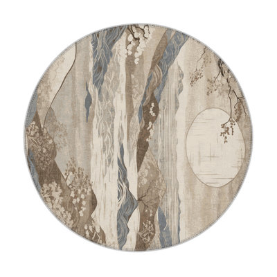 Scarlet Cascade Indoor And Outdoor Area Rug