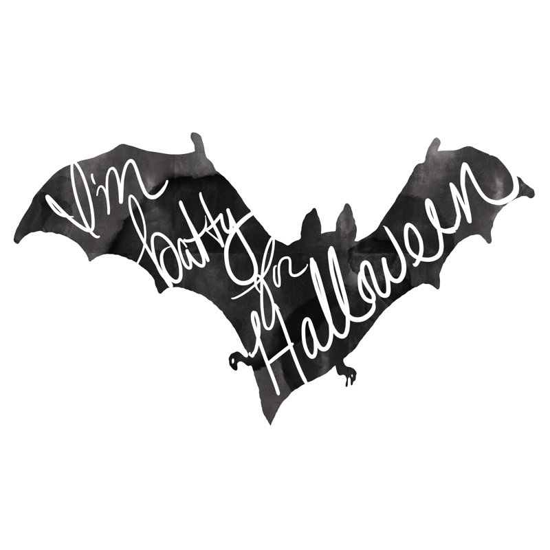 Batty For Halloween - Wrapped Canvas Print, 30cm H x 46cm W x 3.8cm D