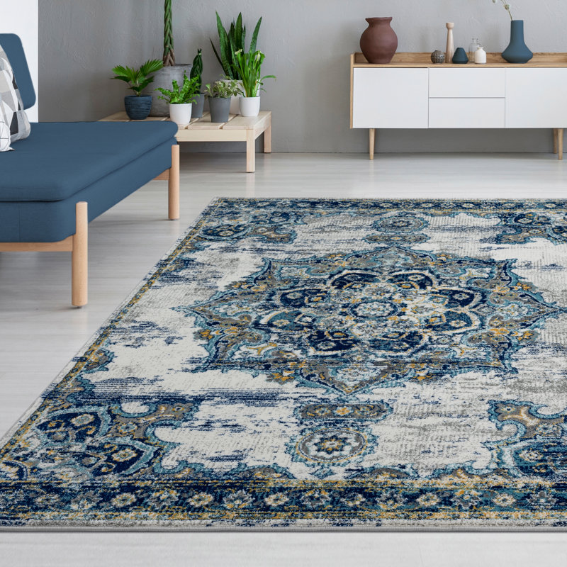 Tapis oriental bleu, Rectangle 8 pi x 10 pi