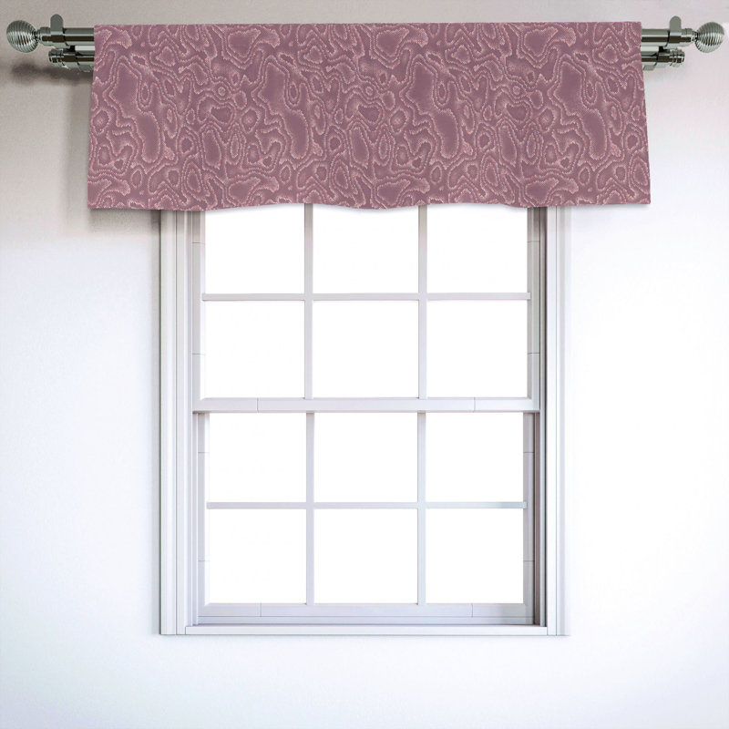 Sateen Abstract Ruffled Window Valance