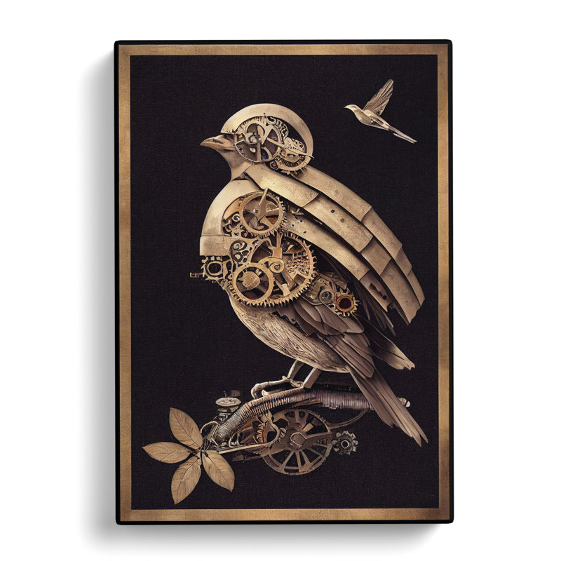 XC1022-4181X Steampunk Bird - Wrapped Canvas Print, 76cm H x 50cm W x 3cm D