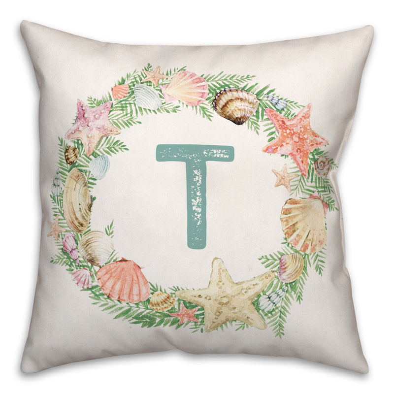 Reversible Throw Pillow, T