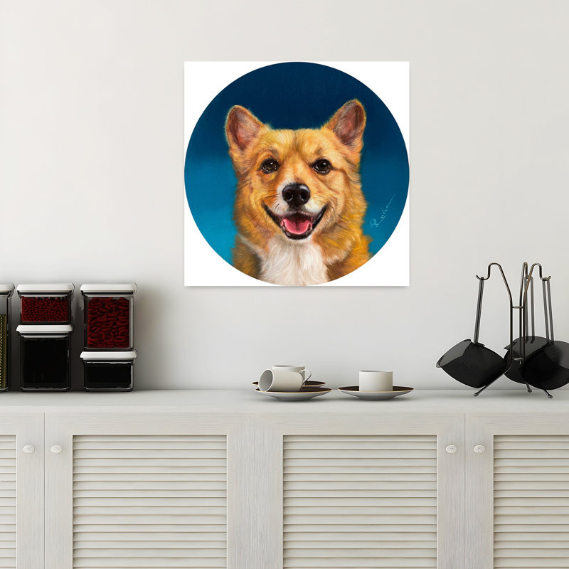 Art contemporain pour chien Barry, H 18 po x l 18 po