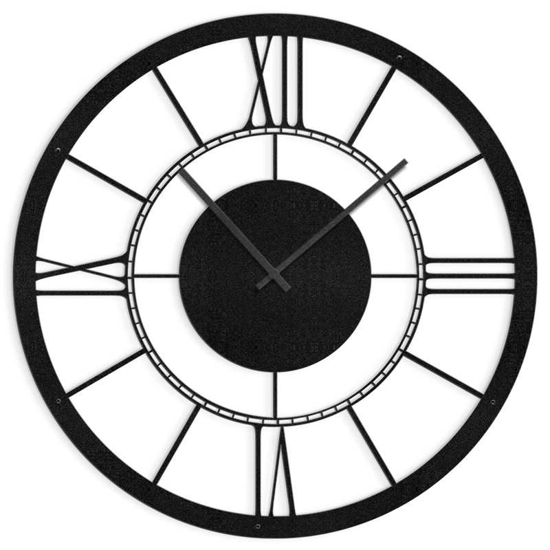 Metal Wall Clock, 14" W x 14" H
