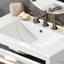 30" Bathroom Vanity with Ceramic Sink with Adjustable Shelf and Tip-Out Tray-83784251