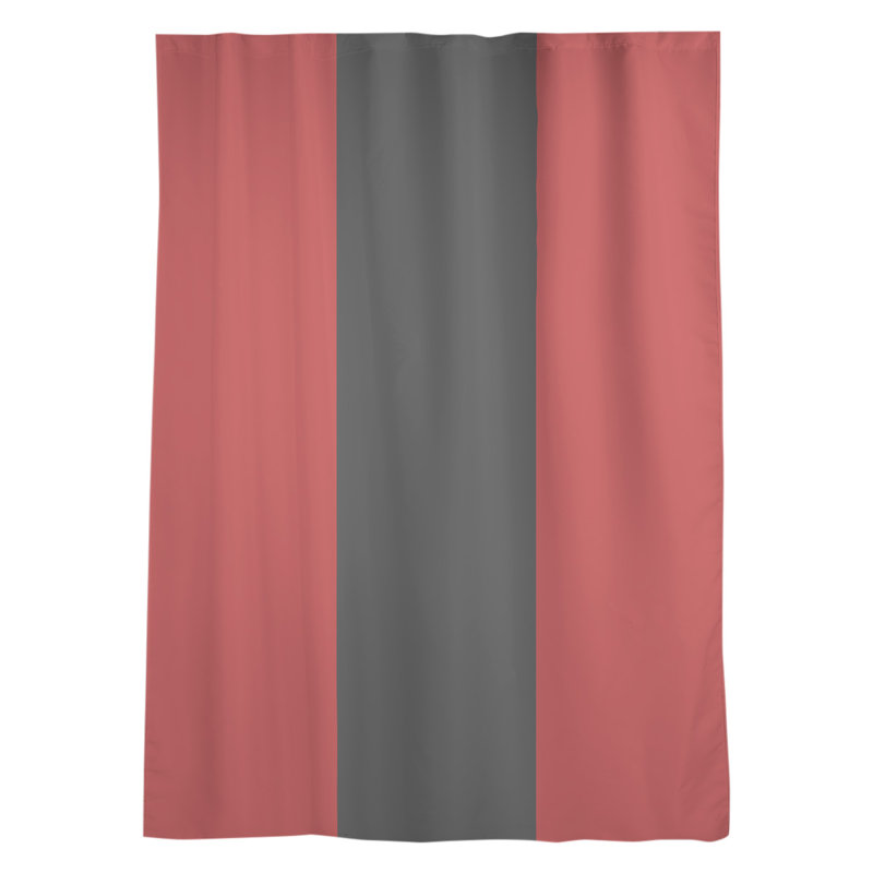 Panneau de rideau simple diaphane avec passe-tringle Stripes, Louisville fenêtre rouge / noir / rouge