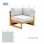 Ensemble de conversation modulaire pour 6 personnes avec coussins et table basse Acacia