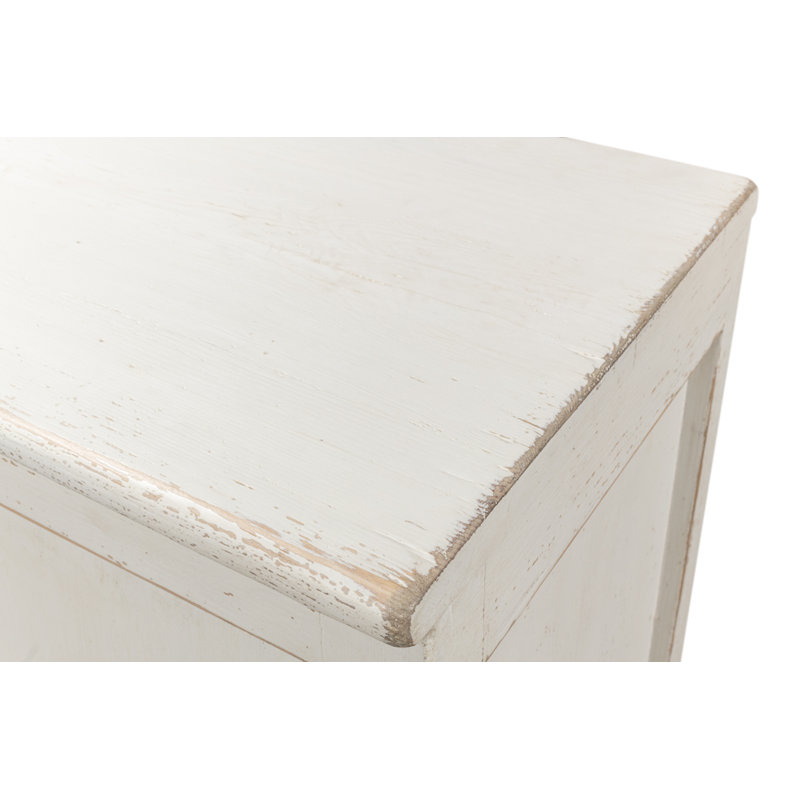Momeyer 122'' W Solid Wood Sideboard, White/White