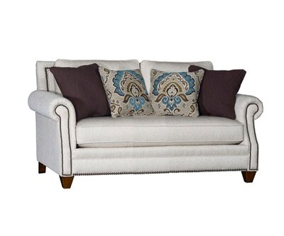 Tyngsborough 68"" Round Arm Loveseat with Reversible Cushions -  Chelsea Home, 397240F30-L-LCB