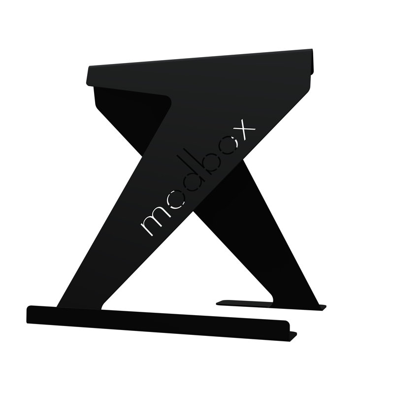 Modern Vinyl Record Display Stand In Retro Colours, Satin Black