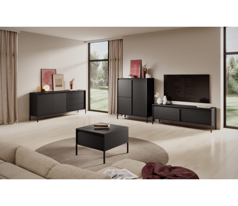 Senso Coffee Table with Storage, Black