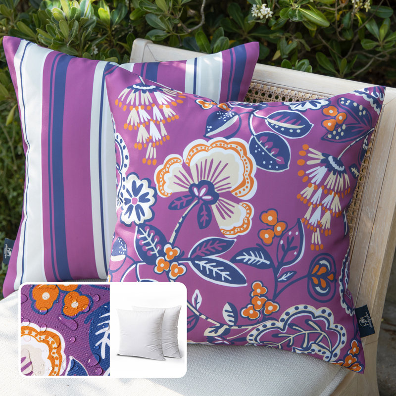 Phantoscope Outdoor Waterproof Floral Printed Decorative Throw