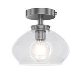 Kinsmon Plug & Play 1-Light Semi Flush Mount in Transitional and Modern Style-9 Inches Tall and 10 Inches Wide