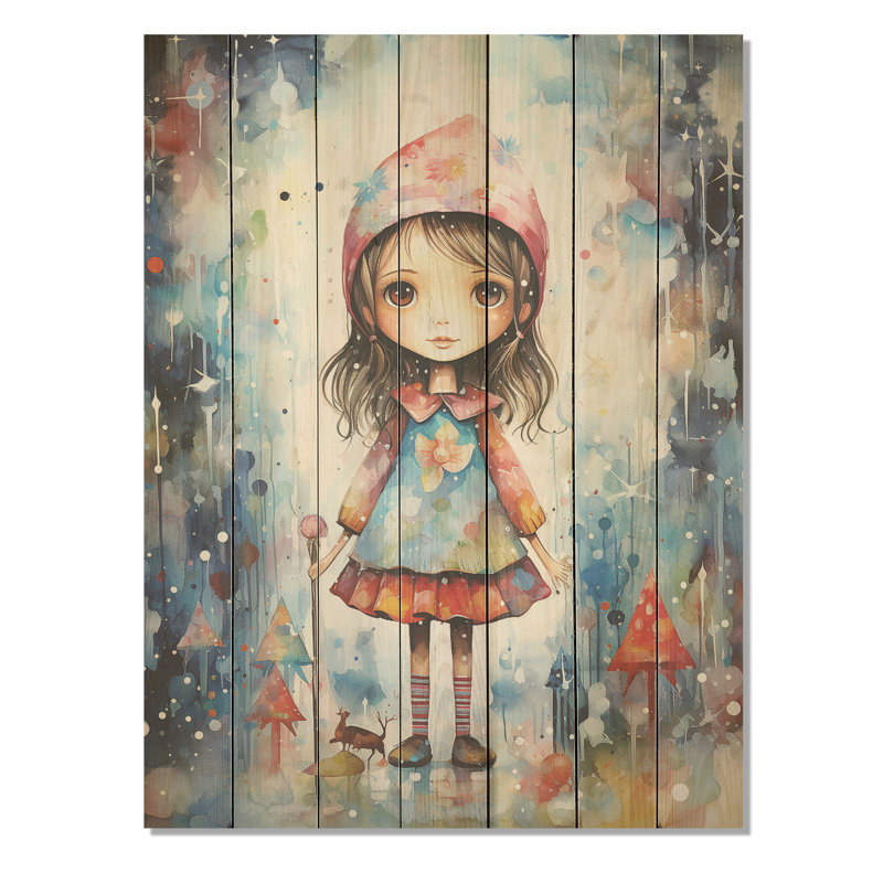 Mignon décorations de Noël pour enfants IV - Impression sur bois, H 32 po x l 24 po