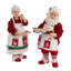 Figurines de Noël Kurt Adler Fabriche, M. et Mme Noël avec des desserts, 10,5 po (ensemble de 2)