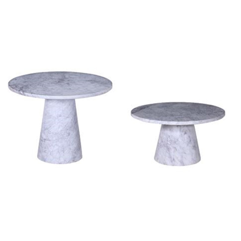 Sawar Marble Top End Table Set, Purple