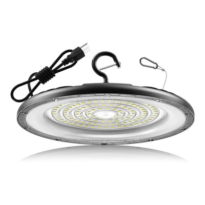 1 Pack 300W UFO LED High Bay Lights,Daylight 6000K 45000LM, High Bay LED Shop Lights With US Plug&5Ft Cable Commercial Lighting Fixture For Warehouse, Garage, Gym, Workshop, Barn