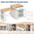 Modern 73 Inch Kitchen Island Cart with Foldable Table and Charging Station Rolling Mobile Storage Cabinet with Drawer