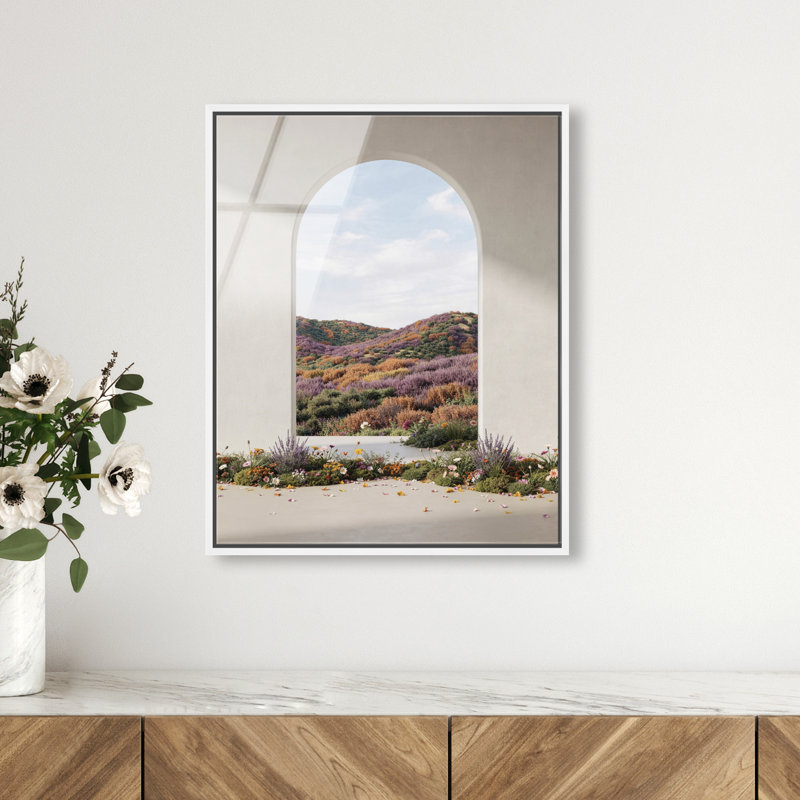 Window to Paradise II Print, 21"H x 17"W, White Floater Frame