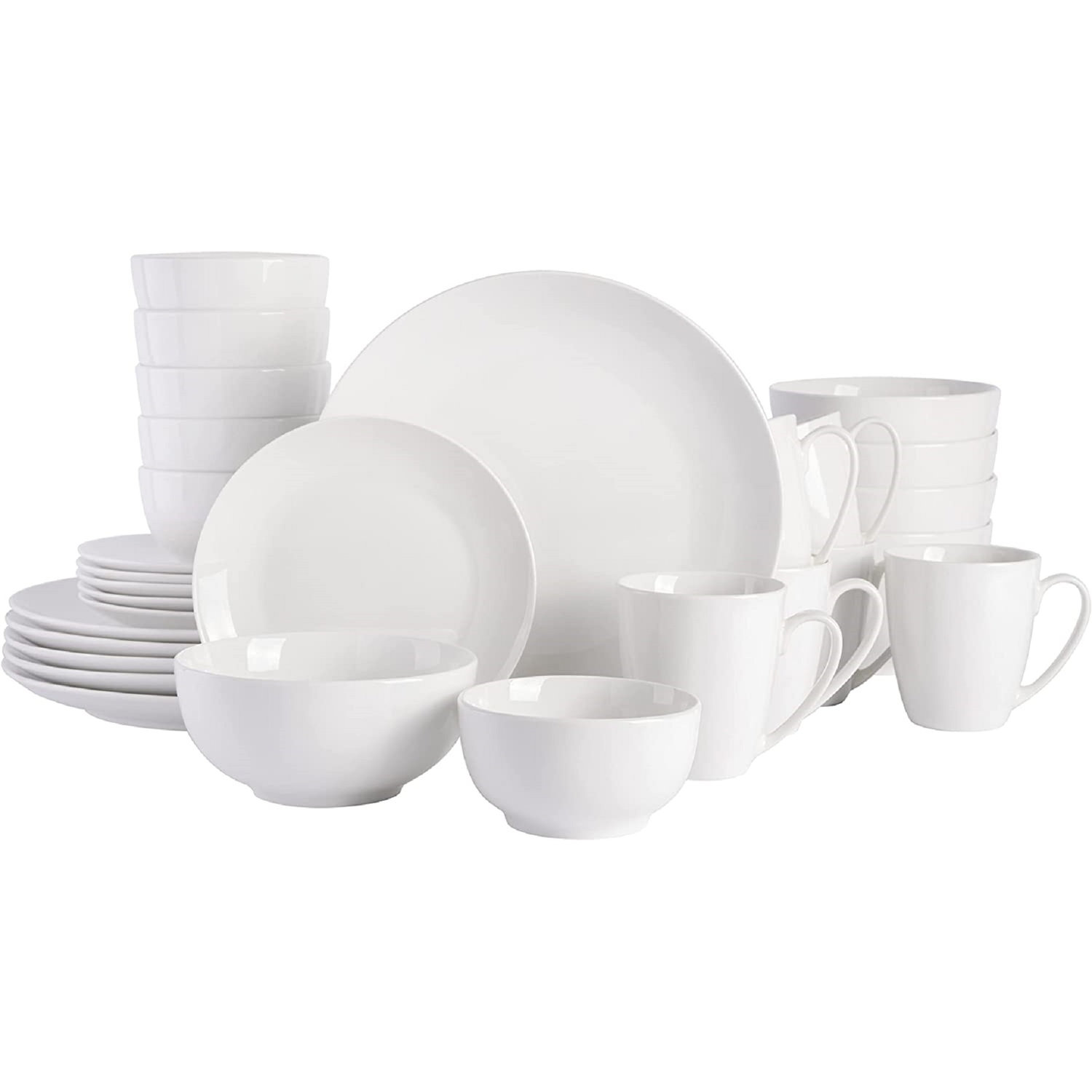 Corelle 6pc Classic Glass Caterer Lunch Plates, Chip Resistant