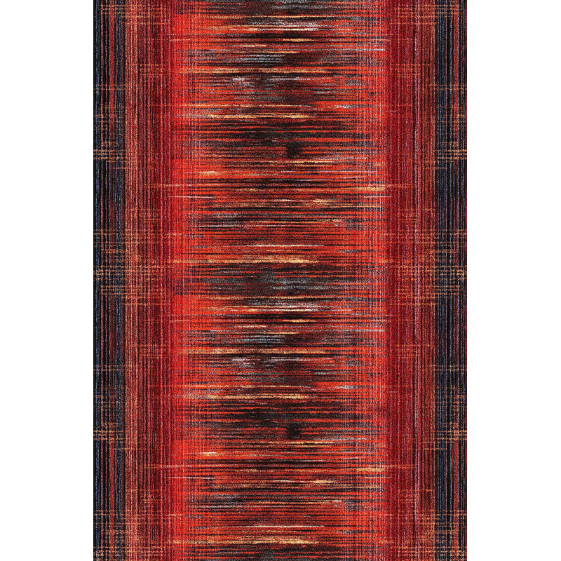 Tapis noir lavable à la machine, Sous-tapis rectangulaire de 3 pi 3 po x 4 pi 11 po