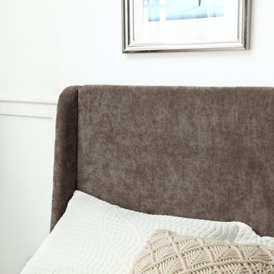 CARMER UPHOLSTERED BED FRAME SUPER KING MOCHA