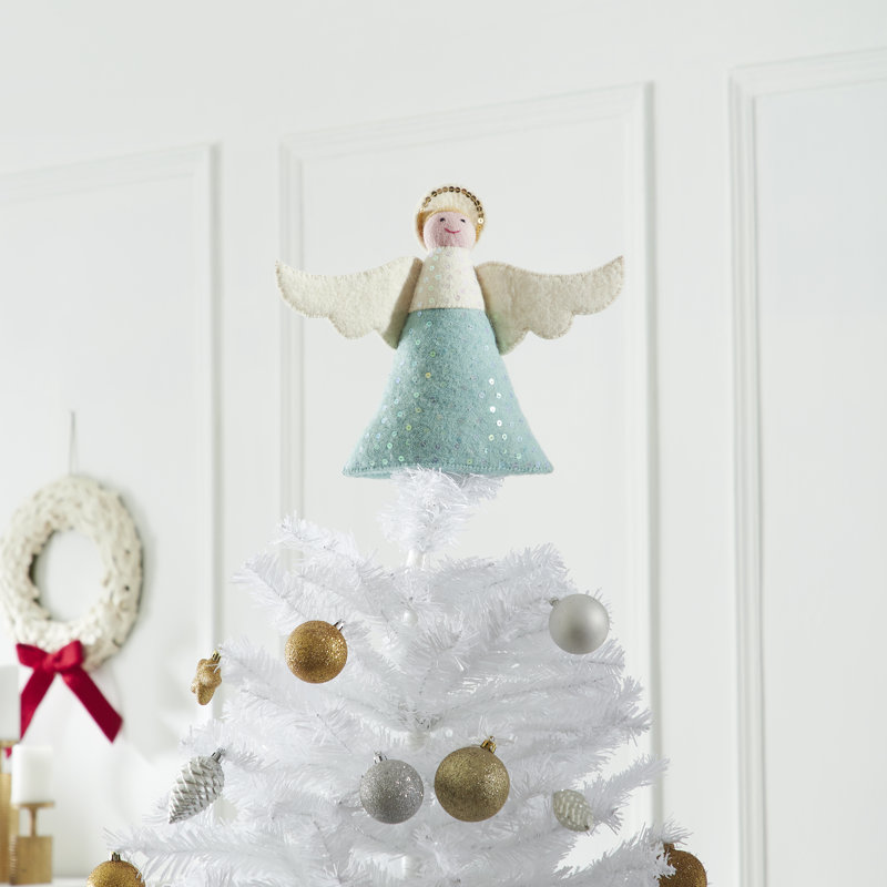 Angel Christmas Tree Topper in Blue