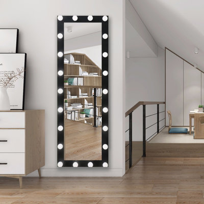 24 in. W x 65 in. H Hollywood Dressing Mirror Aluminum Frame with 5000K Color Temperature
