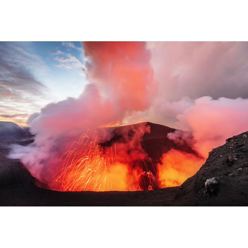 Mount Yasur Tanna Island by Mlenny - Wrapped Canvas Print, 20cm H x 30cm W x 3.8cm D