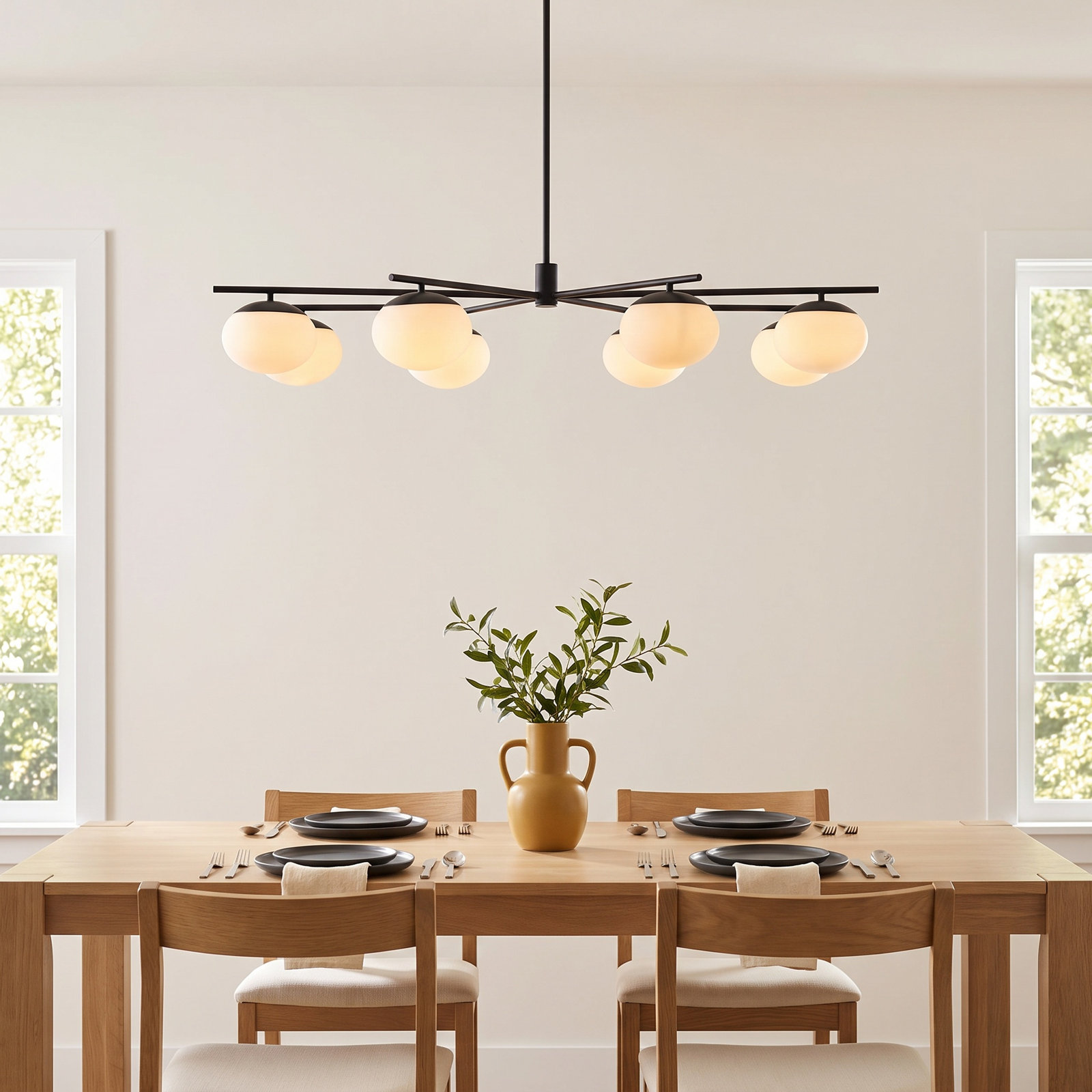 Vibi 8-Light Chandelier, Aged Iron