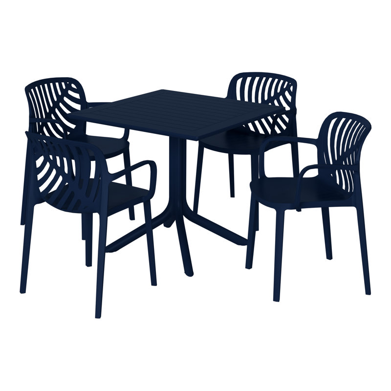 Ensemble repas carré pour 4 personnes, Navy