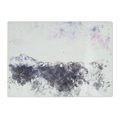 Tempered Glass Sunrise over Aoraki Mount Cook Chopping Board